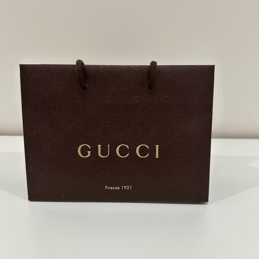 Gucci Brown Shopping Paper Bag | Size 9x4.25x6.5